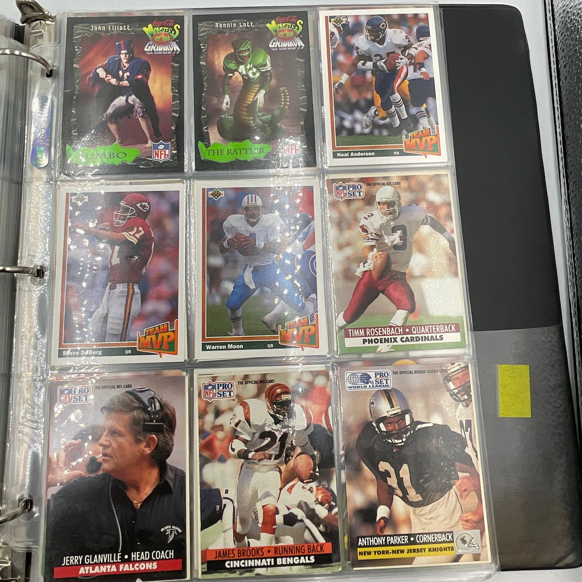 282 Card NFL and MLB Tops Post Fleer Trading Card Collection
