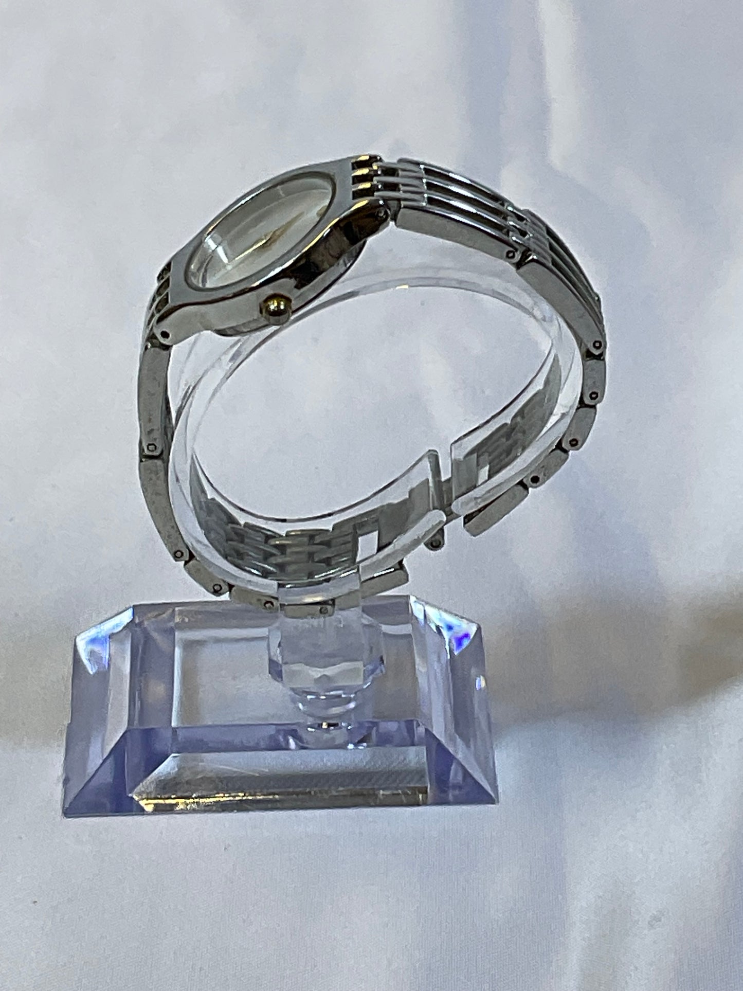 Movado 7777 Silvertone Women's Watch Goldtone Accents Pre-Owned