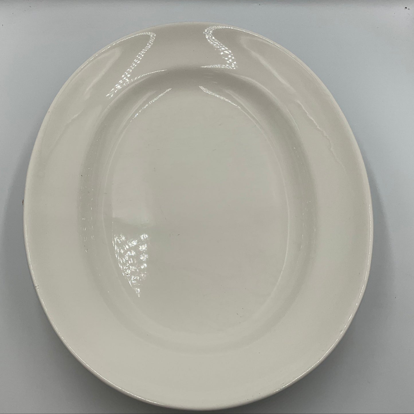 Blanc De Blanc White Ceramic Collection 18 Inch Oval Platter
