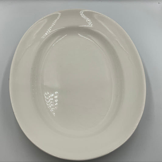 Blanc De Blanc White Ceramic Collection 18 Inch Oval Platter