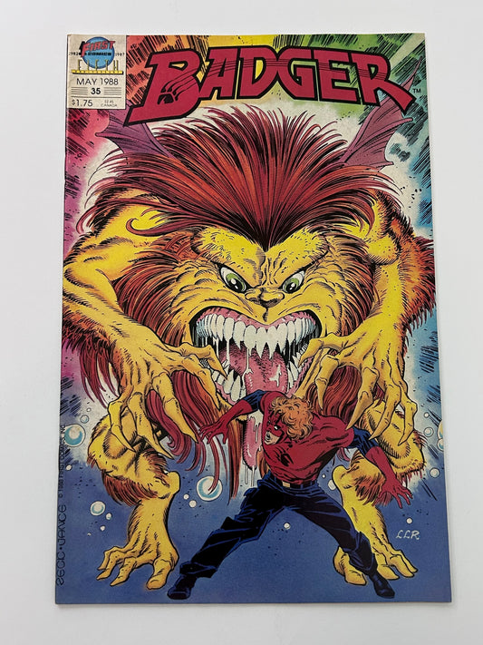 The Badger #35 First Comics Fifth Anniversary Vintage May 1988 Comic Book