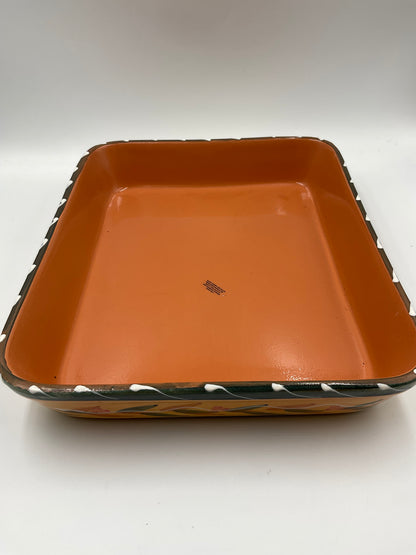 Furio Made in Italy Hand Painted Ceramic Rectangular Baking Serving Dish