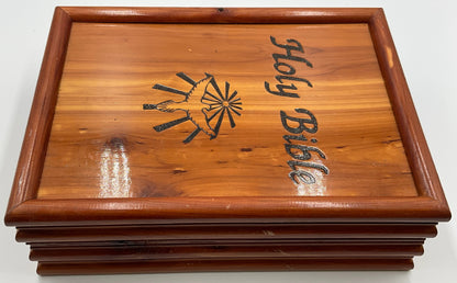 Dove of Peace KJV Holy Bible King James Version Ceder Wood Presentation Box