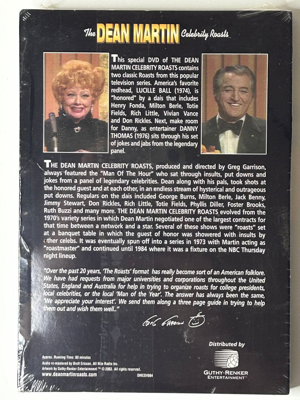 Dean Martin Celebrity Roasts Lucille Ball DVD New Sealed