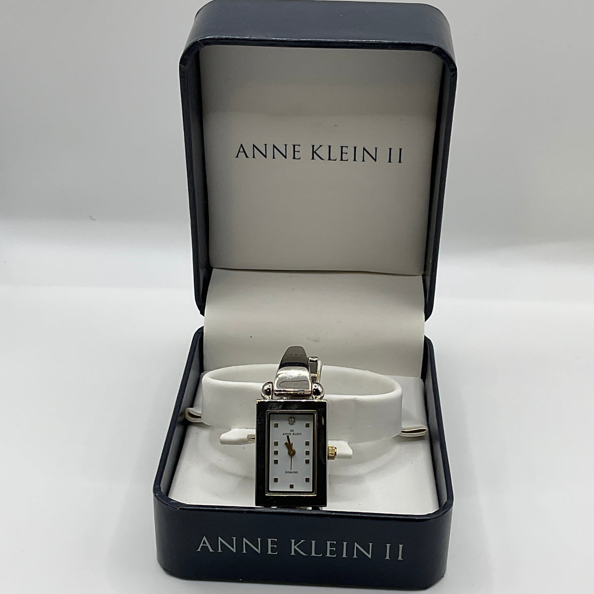 Anne Klein II Silvertone Watch Excellent Condition New Battery in Original Box