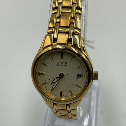 Citizen Eco Drive Goldtone Stainless Steel Analog Quartz Watch