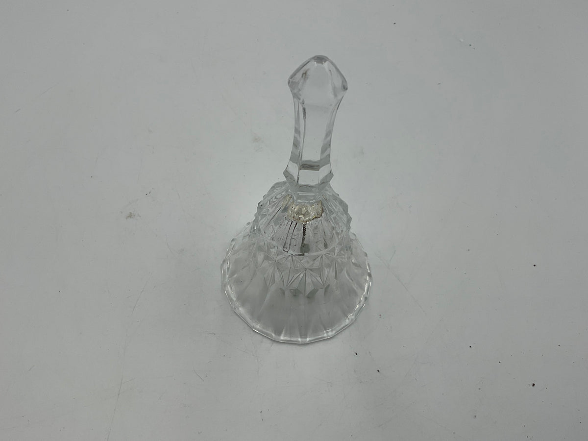 Vintage Clear Pressed Glass Bell Dinner Bell Possibly Precut