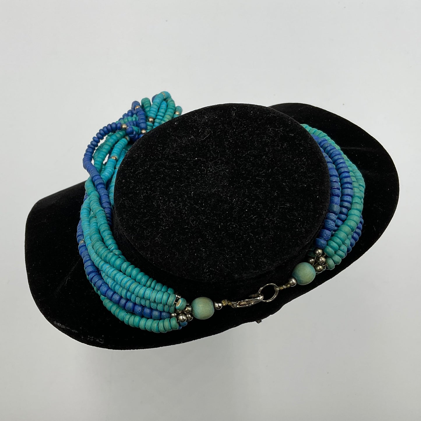 Multi Blue Bead Necklace