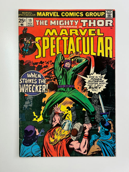 The Mighty Thor Starring In Marvel Spectacular #19 Vintage 1975 When Strikes the Wrecker Comic Book