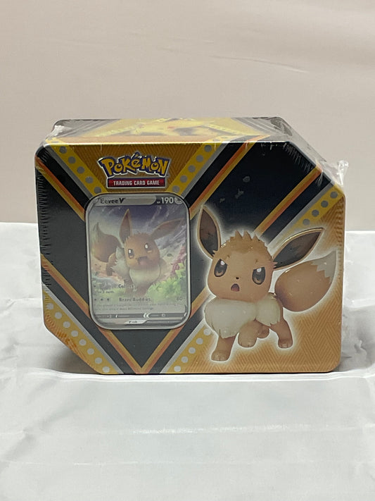 Pokemon Eevee V Powers TCG Tin 5 Booster Packs Rare Foil Trading Card Game New Factory Sealed
