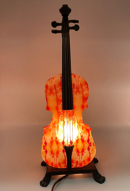 Vintage Murano-style Art Glass Violin Table Lamp