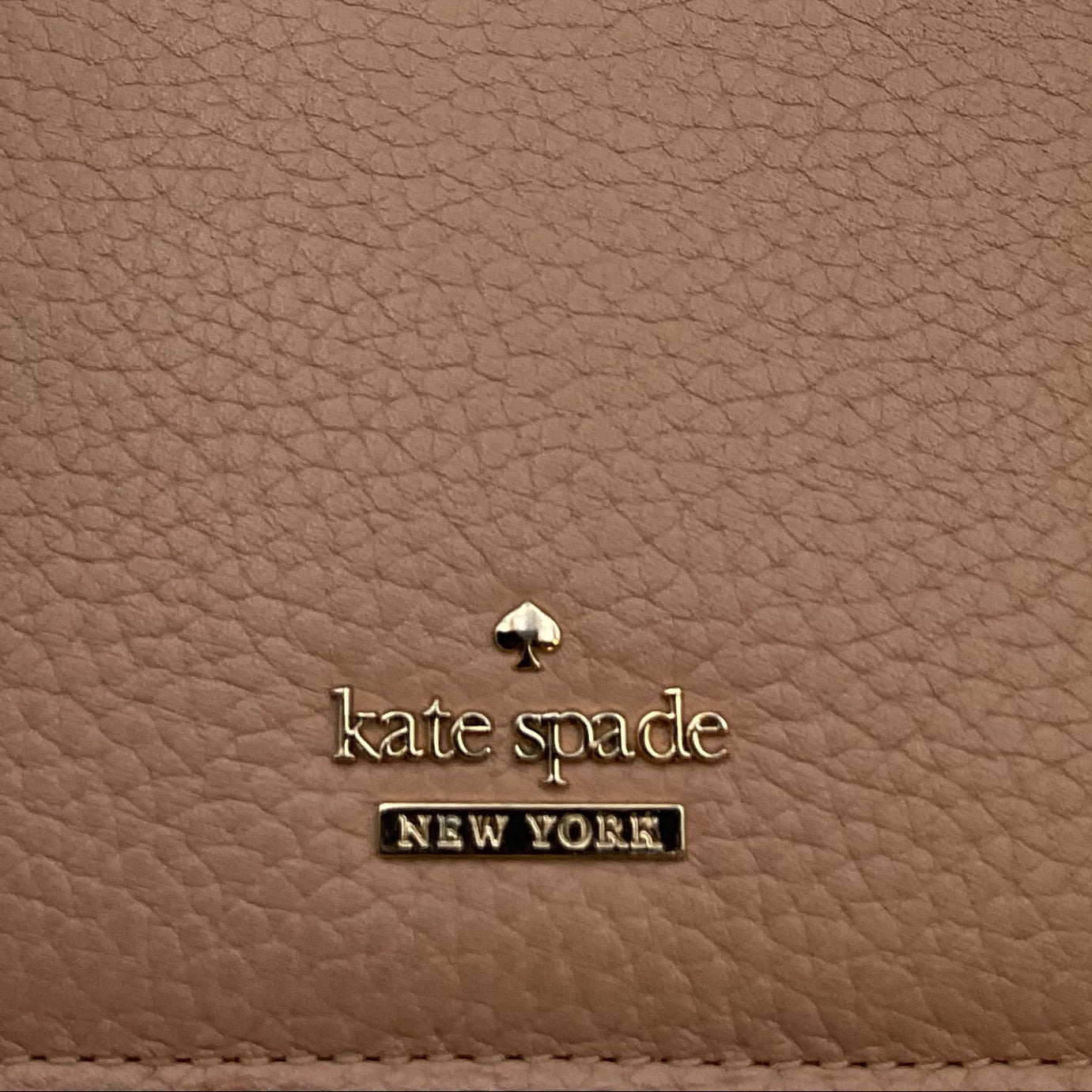 Kate Spade Beige Leather Phone Holder Cardholder Wallet
