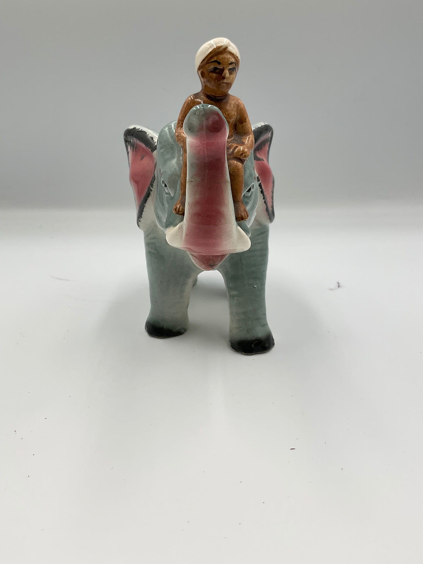 Vintage Elephant Ridden By Boy Figure decor