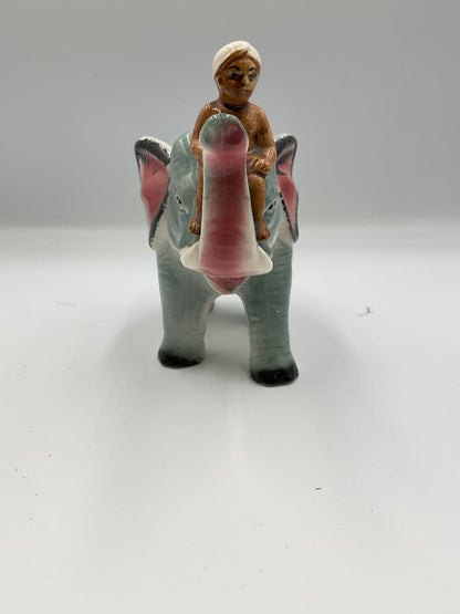 Vintage Elephant Ridden By Boy Figure decor