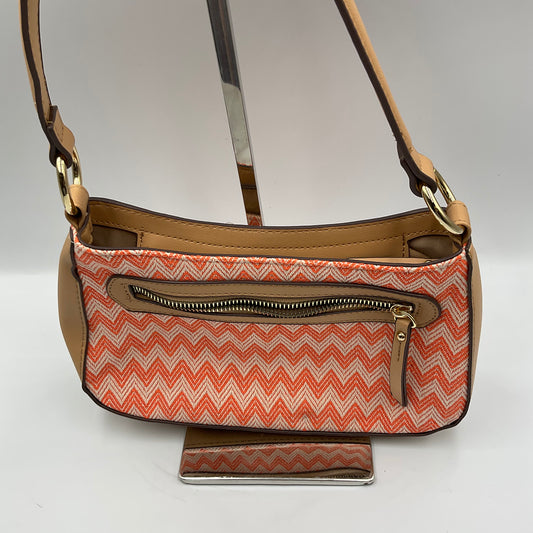 Nanette Lepore Orange And Tan Shoulder Bag