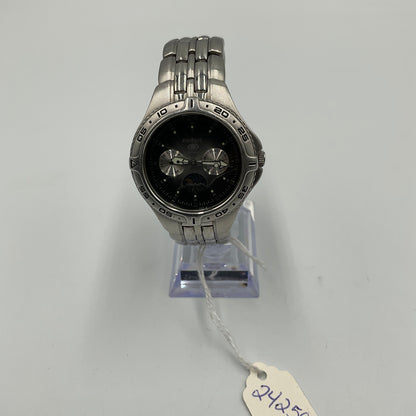 Fossil Blue Quartz BQ-9135 Black/Silver Men's Watch New Battery