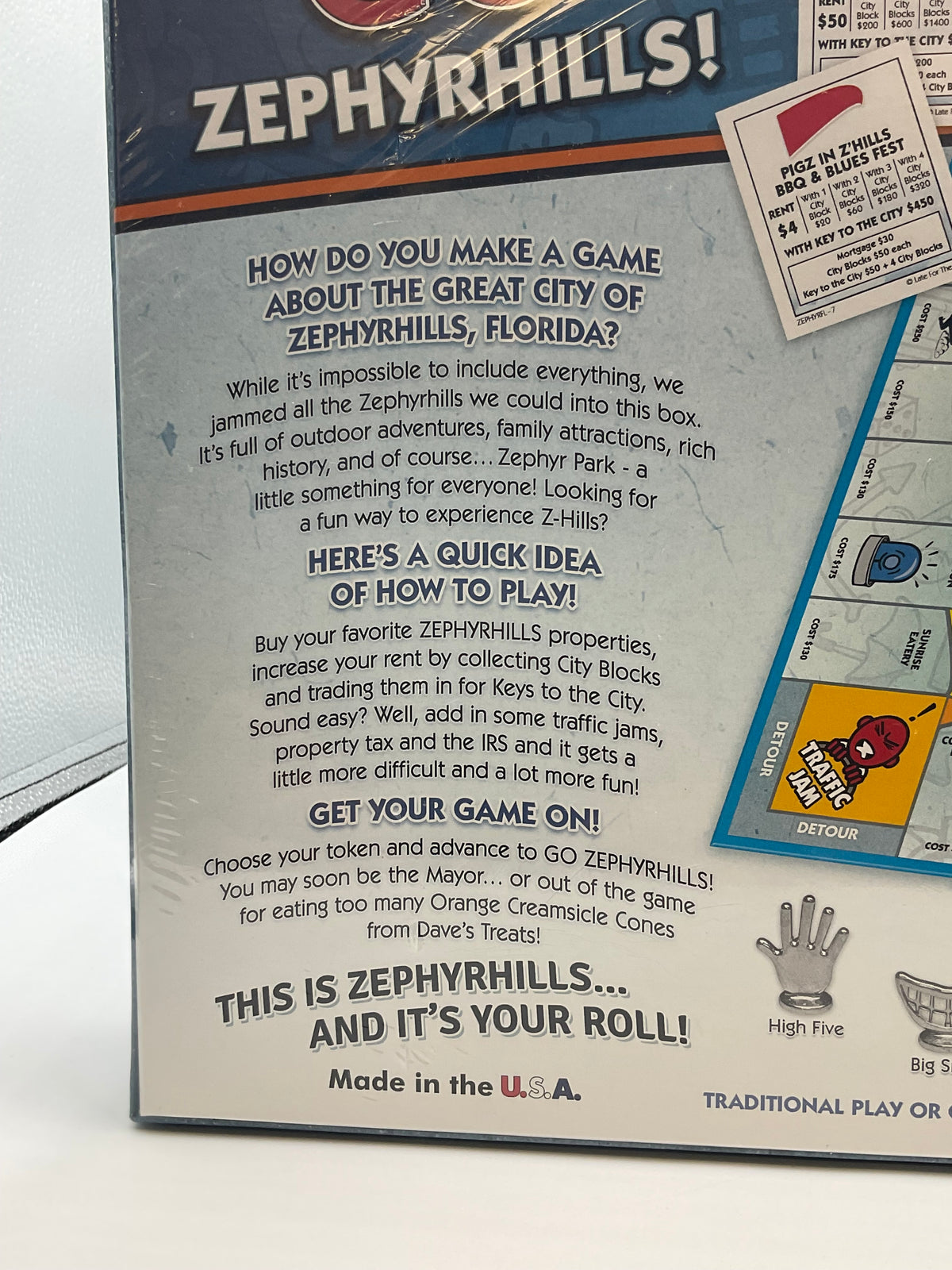 Zephyrhills Monopoly Board Game