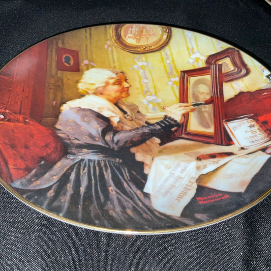 Norman Rockwell Grandma's Love Fine China Decorative Plate