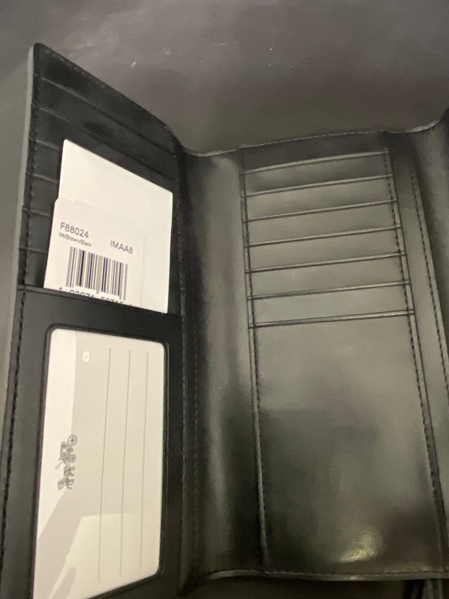 Coach Black Top Wallet F88024