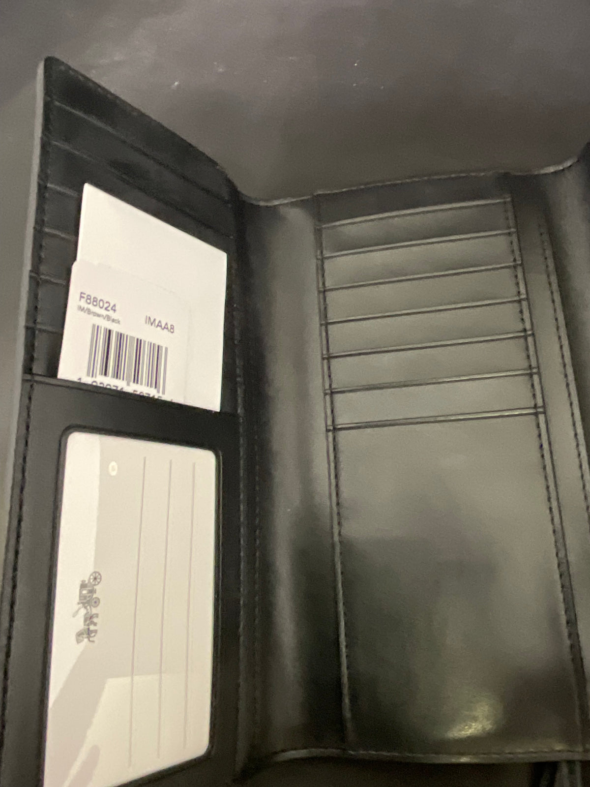 Coach Black Top Wallet F88024