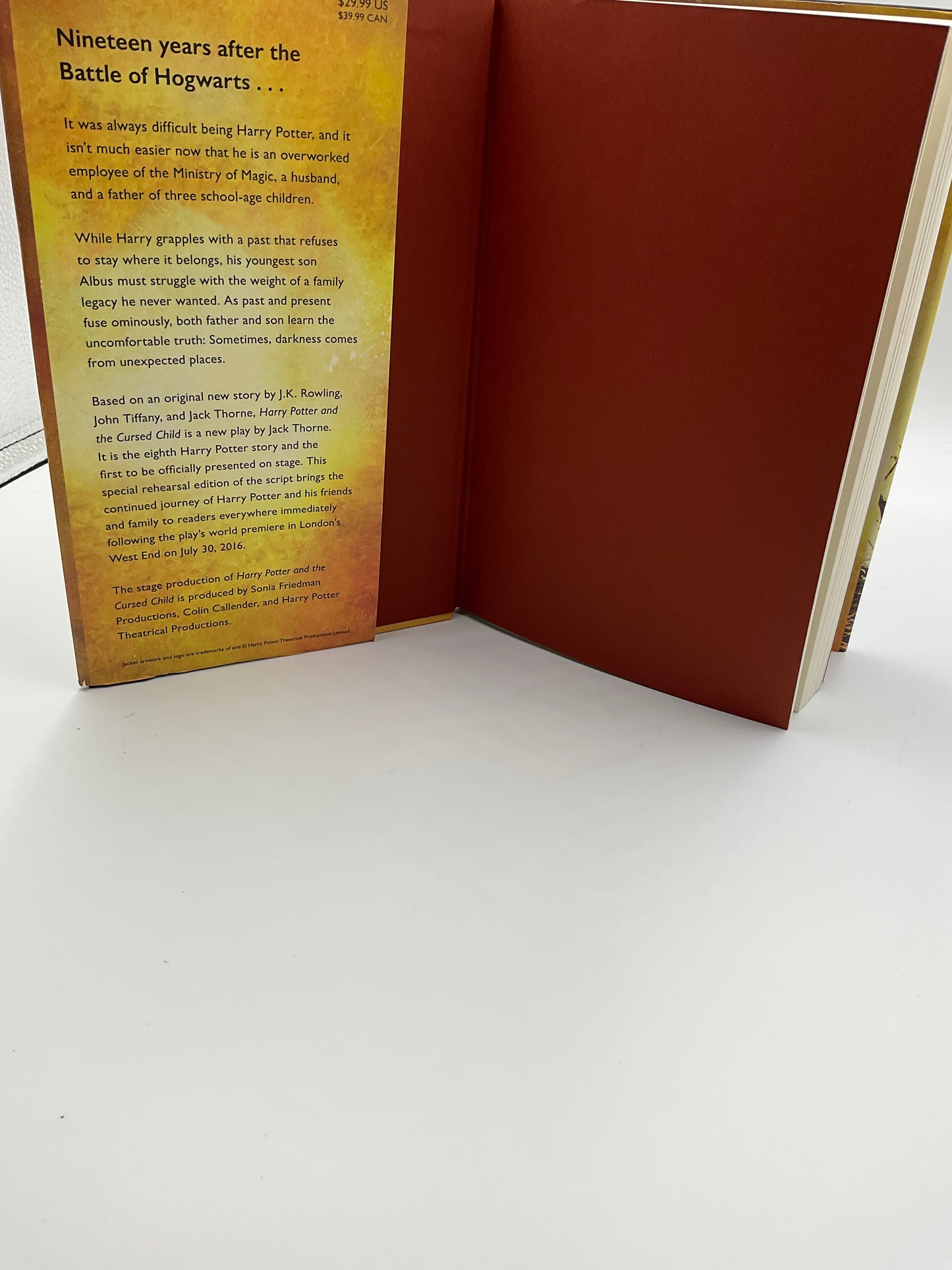 Special Edition Harry Potter and the Cursed Child: Parts One and Two