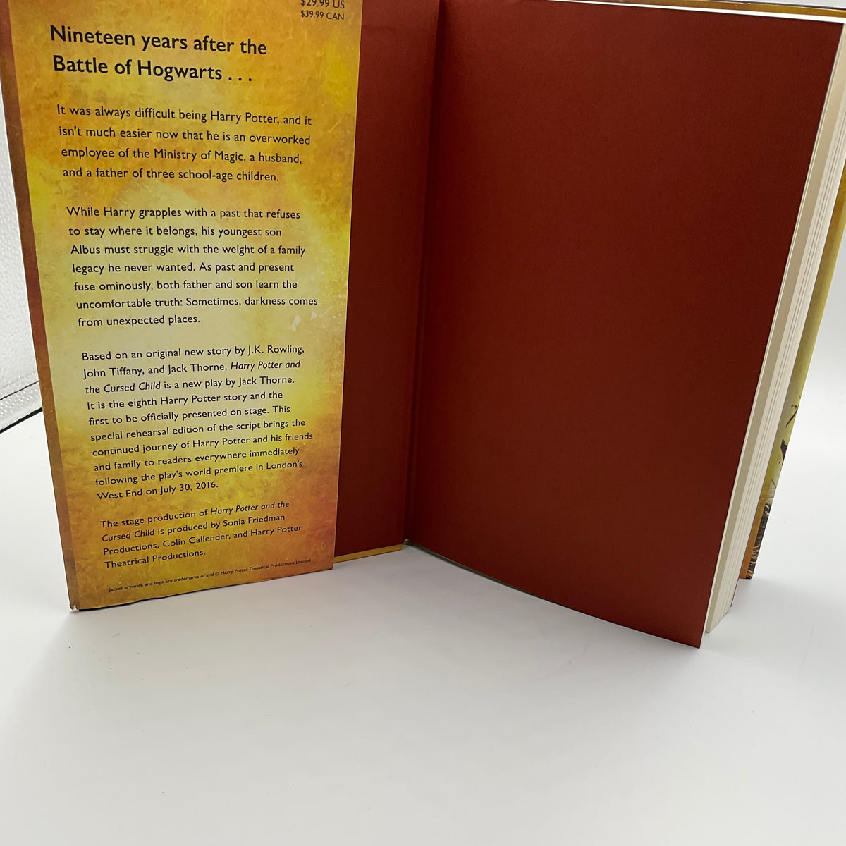 Special Edition Harry Potter and the Cursed Child: Parts One and Two