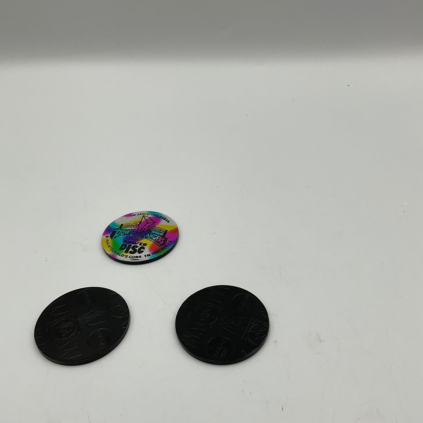 Set of 3 Vintage 1994 McDonald’s Mighty Morphin Power Rangers Pogs