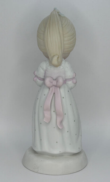 Precious Moments Vintage 1987 We Are All Precious in His Sight Hand Painted Porcelain Collectible Figurine Original Box Mint
