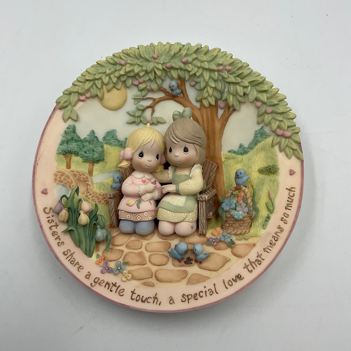 Precious Moments “Gentle Touch- Sister’s Are Forever” 3D Sculpted Collector’s Plate