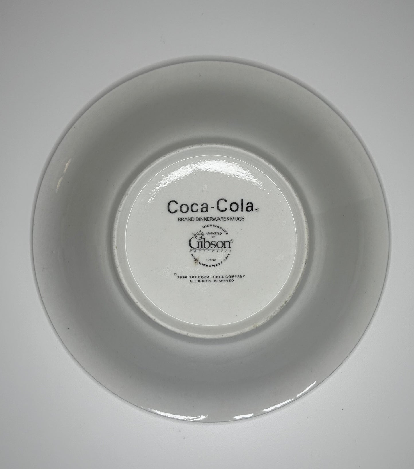 Coca-Cola Vintage 1996 8 inch Round Bowl by Gibson Designs