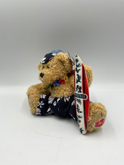 Keikiokekai Hawaiian Collectable Passport Surfer Teddy Bear w/ Surfboard