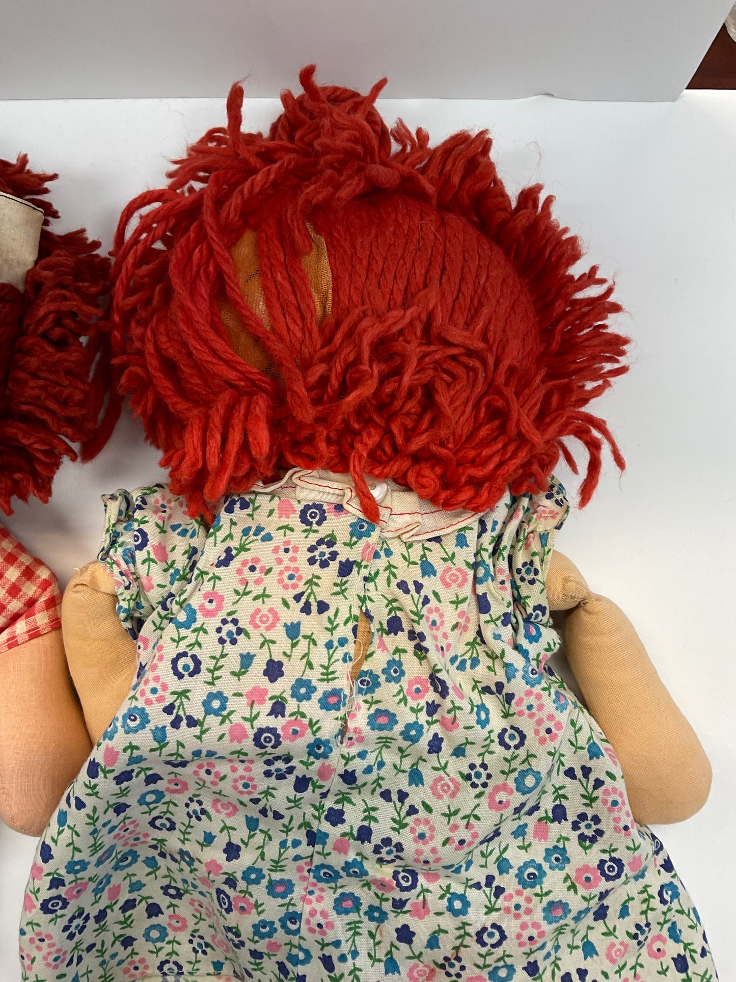 Raggedy Anne & Andy Vintage Stuffed Dolls Pair
