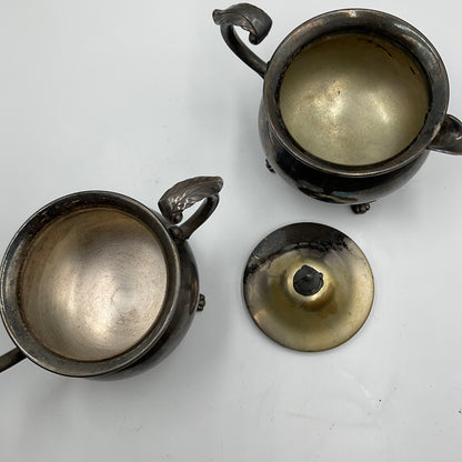 Vintage Sugar Bowl and Creamer Pitcher