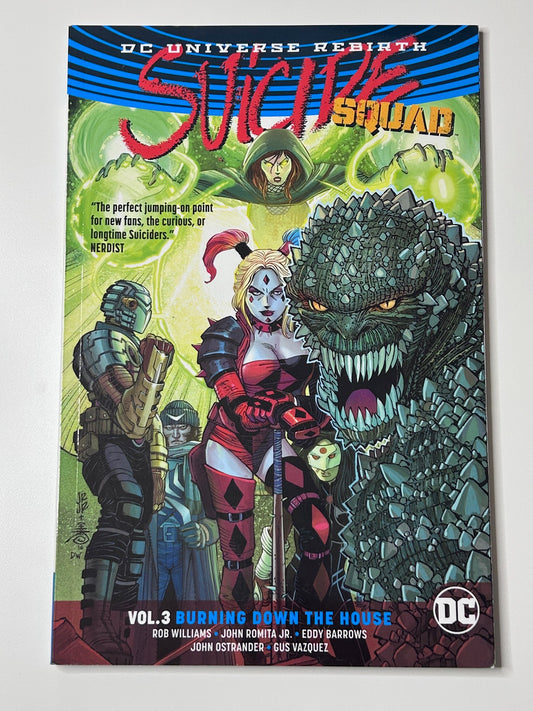 Suicide Squad Vol 3 Burning Down the House DC Comics Universe Rebirth Graphic Novel Comic Book Sept 2017