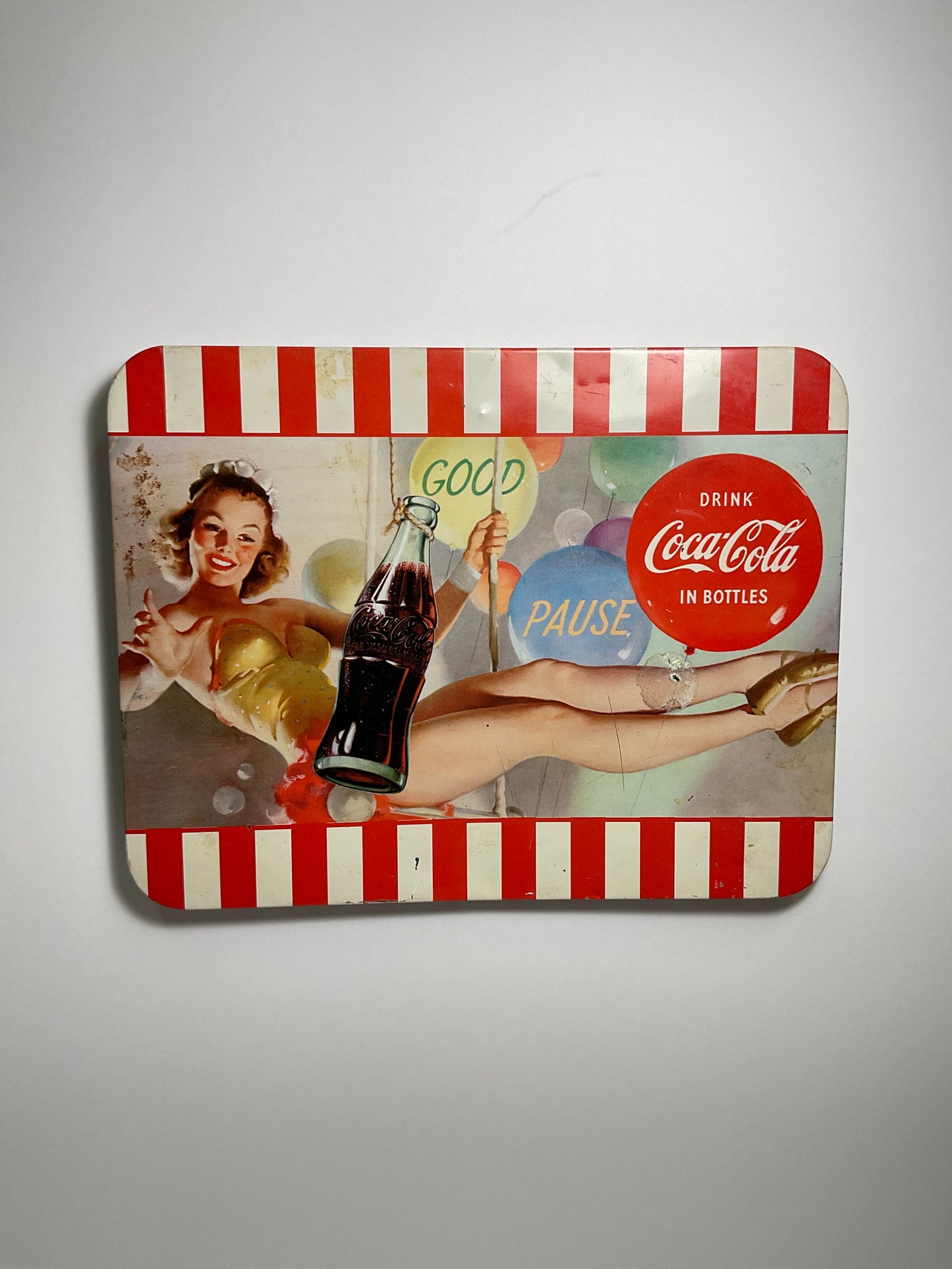 Coca-Cola Vintage Pin Up Girl Good Pause Drink Coca-Cola Tin Aluminum Metal Poster Home Wall Decor New