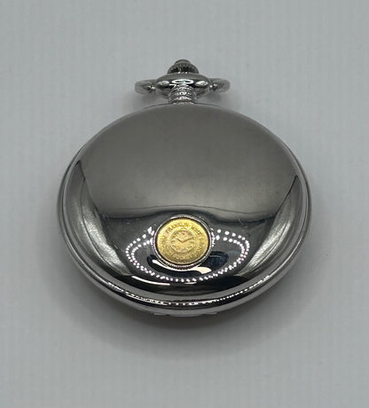 Franklin Mint Collector's Pocket Watch Alaskan Chilkat Bald Eagle Preserve Edition