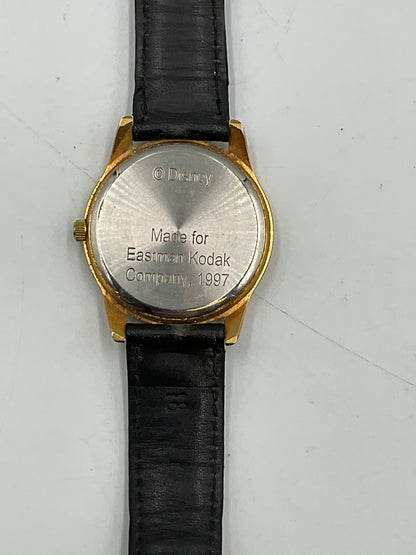 1997 Disney World 25th Anniversary Eastman Kodak Watch Black Leather Working