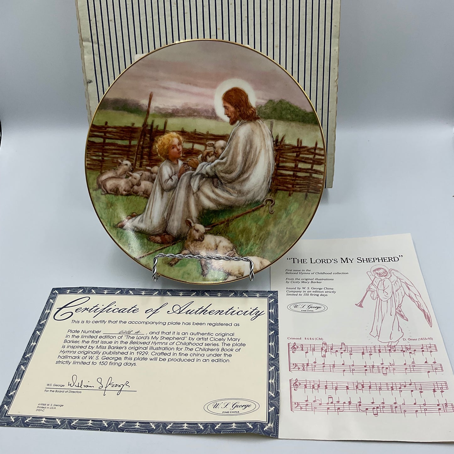 W.L.George Fine China The Lord’s My Shepard By Cicely Mary Barker