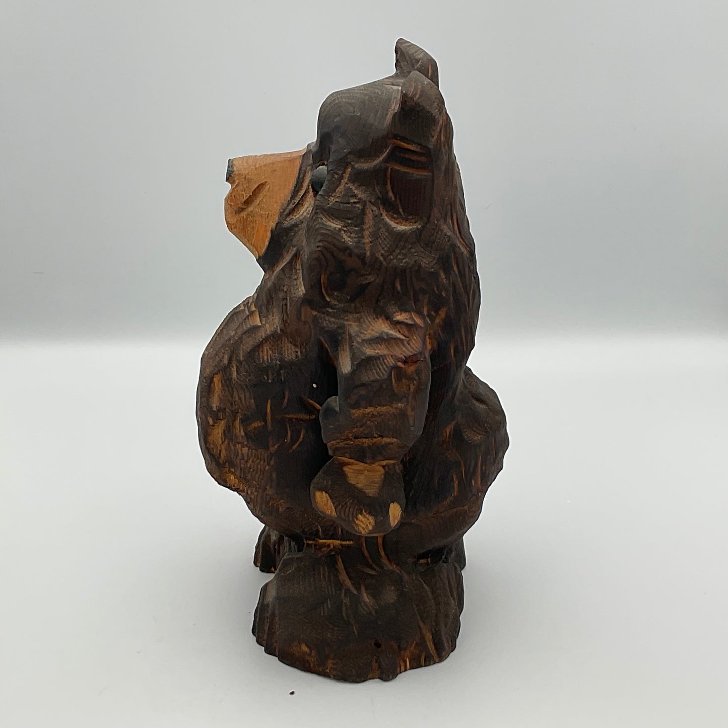 Rustic Chainsaw Carved Wooden Bear Sculpture