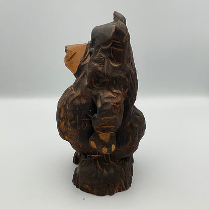 Rustic Chainsaw Carved Wooden Bear Sculpture