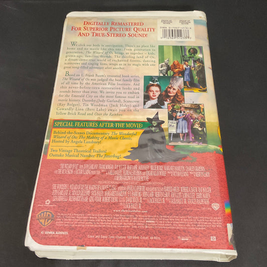 Warner Bros. The Wizard of Oz Vintage VHS Tape Case Damaged