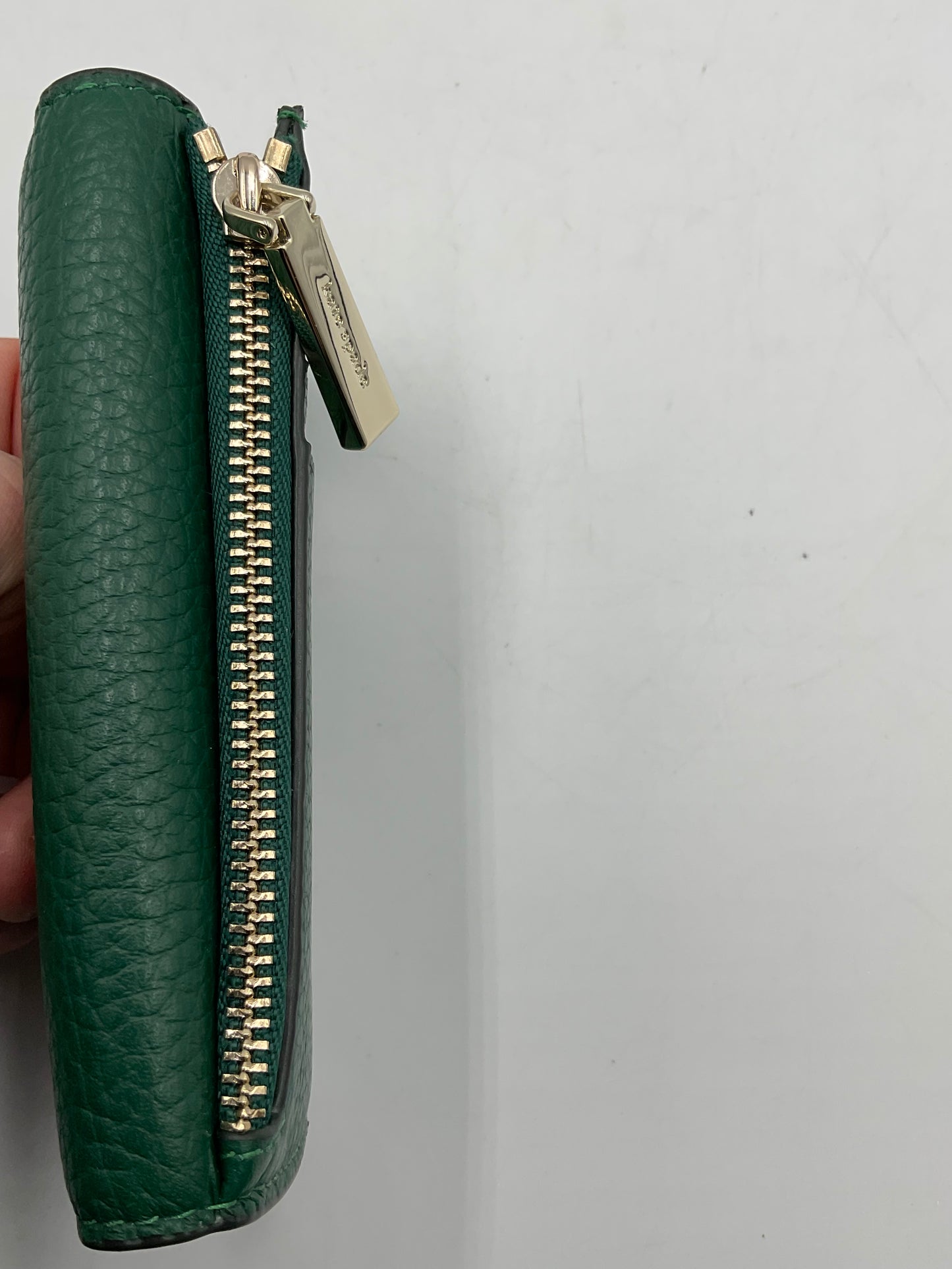 Kate Spade New York Forest Green Pebble Design Leather Wallet