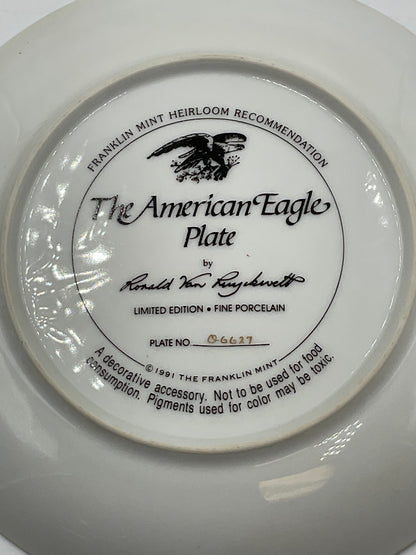 American Eagle Plate By Ronald Van Ruyckevelt Franklin Mint