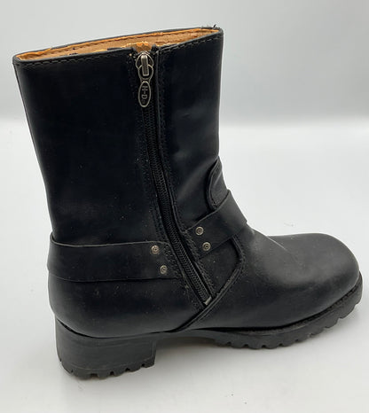 Harley Davidson Women's Leather Boots Medium Black Ashby Size 7 and a Half