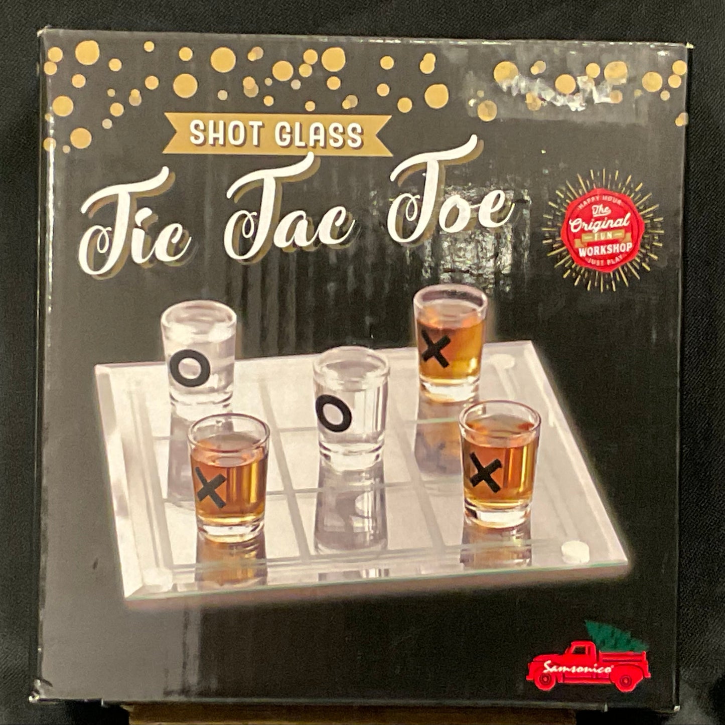 The Original Fun Workshop Shot Glass Adult Tic Tac Toe Gift in Original Box