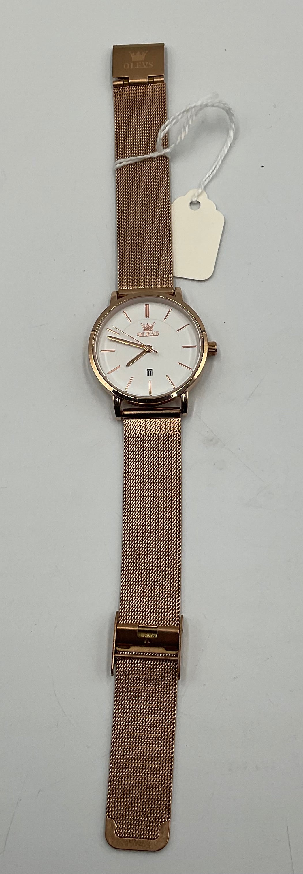 OLVES Mesh Band Quartz Waterproof Watch New Battery