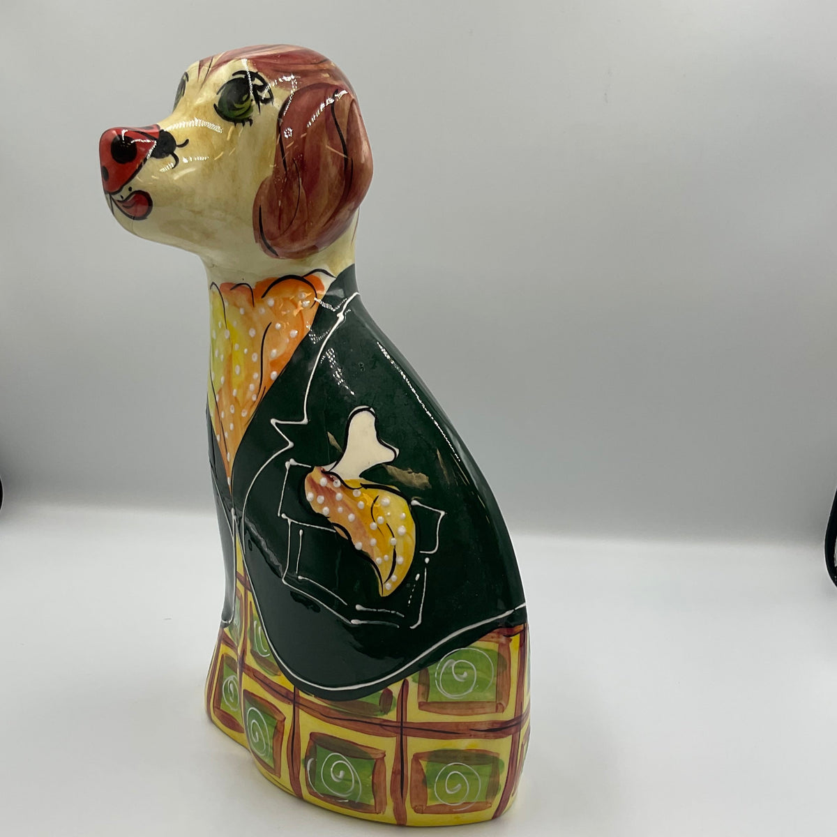 Hand-Painted Ceramic Dog Decorative Figurine