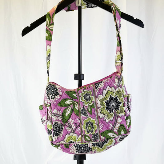 Vera Bradley Pink and Green Floral Flower Print Bag