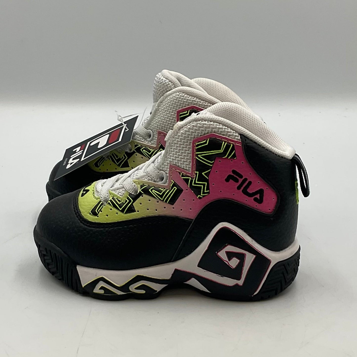 Fila MB Black Pink Yellow Girls Shoes Size 7 New with Tags