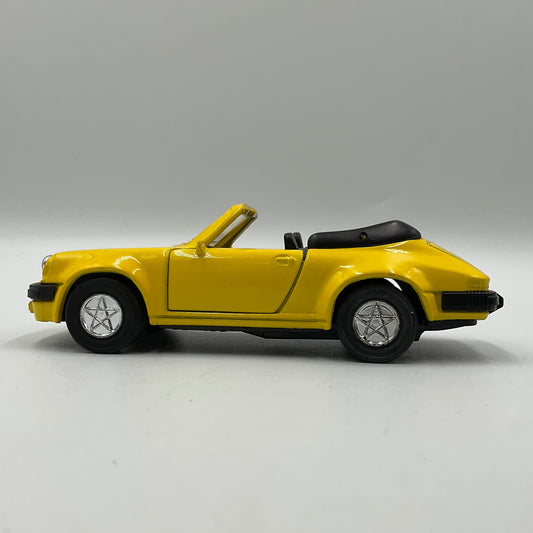 Yellow Porsche 911 Carrera Cabiolet Die-Cast Scale Model Replica Car